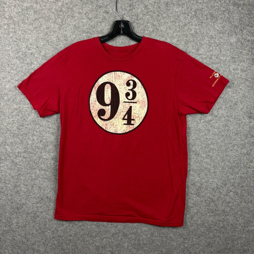 Harry Potter Platform 9 3/4 Shirt Mens Large Red Universal Studios Graphic Tee‎